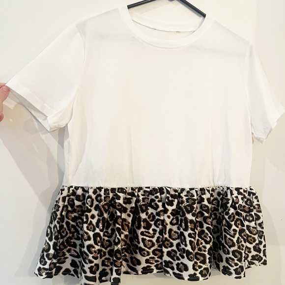 Half Animal Print Shirt| Size S-M - Picture 4 of 6